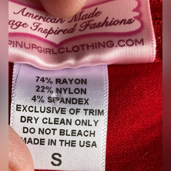 Pinup Couture Evelyn Retro Red Dress Size Small - Picture 3 of 8